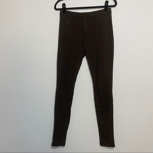 Vince. Brown Deep Stretch Ankle Zip Pocket Pants - Picture 8 of 10